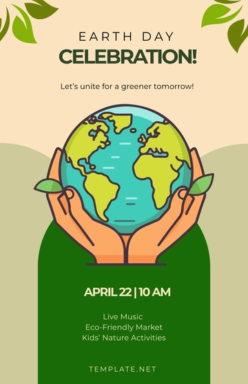 Free Earth Day Celebration Poster Template to Edit Online