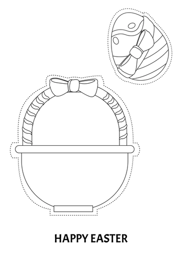 Free DIY Easter Basket Drawing Template to Edit Online