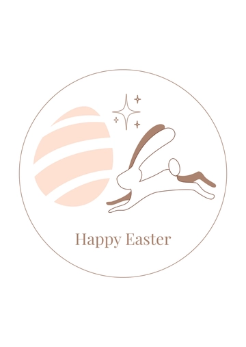 Free Aesthetic Easter Logo Drawing Template to Edit Online