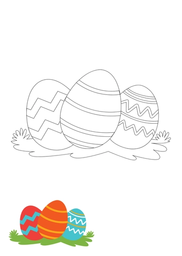 Free Easter Eggs Coloring Page Template to Edit Online