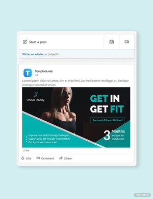 Personal Trainer Linkedin Post Template