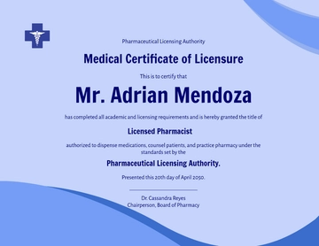 Free Medical Certificate Template for Pharmacy to Edit Online