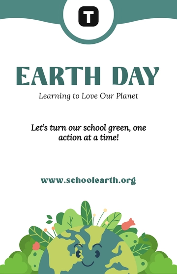 Earth Day School Poster Template to Download