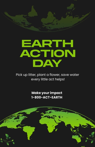 Minimalist Earth Day Poster Template to Download