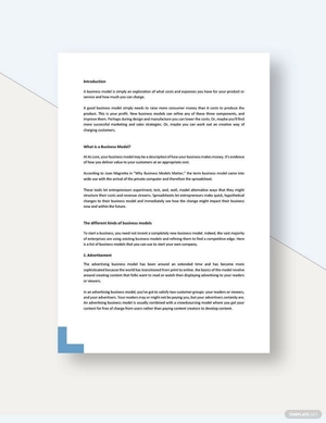 Business Model White Paper Template