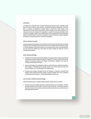 Business Strategy White Paper Template