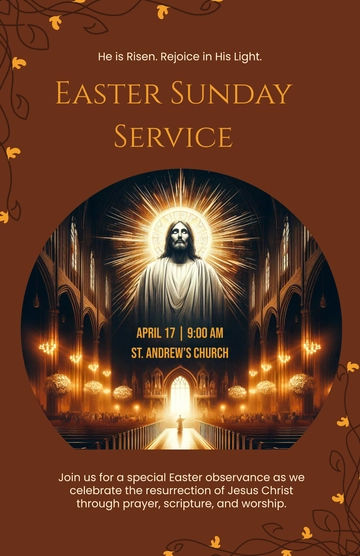 Free Easter Religious Observance Template to Edit Online