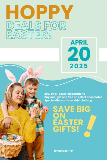 Free Easter Poster for Retail Template to Edit Online