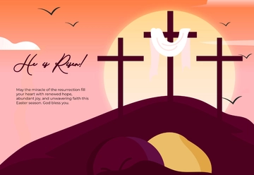 Free Religious Easter Card Template to Edit Online