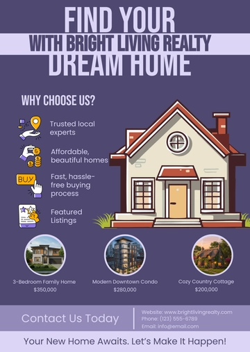 Free Creative Realtor Poster Infographic Template to Edit Online