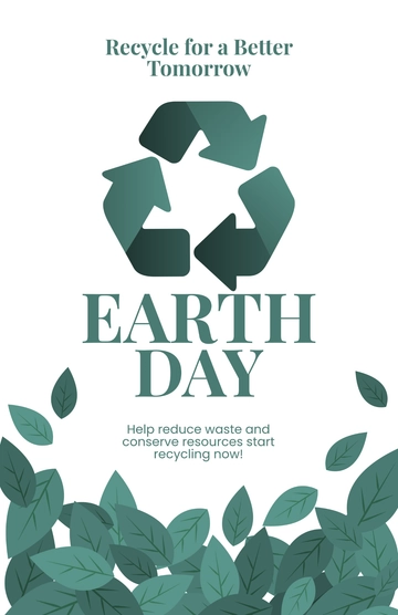 Free Earth Day Recycling Poster Template to Edit Online