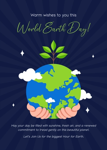 Free World Earth Day Wishes Template to Edit Online
