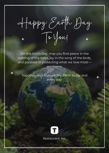 Free Happy Earth Day Wishes Template to Edit Online