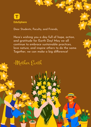 Free Earth Day Wishes for School Template to Edit Online