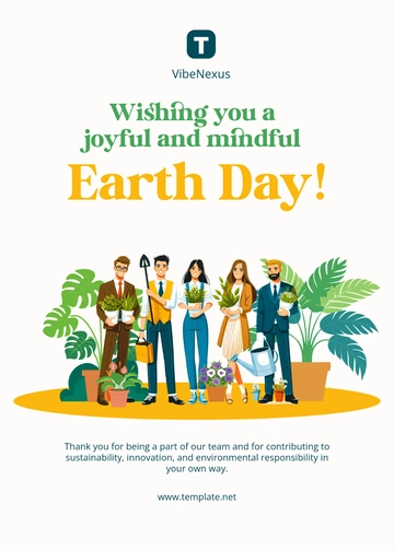Free Earth Day Wishes for Employees Template to Edit Online