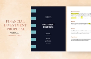 Financial Investment Proposal Template