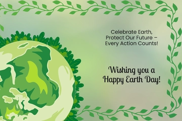 Earth Day Wishes Slogan Template to Download