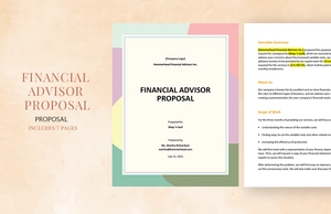 Financial Advisor Proposal Template