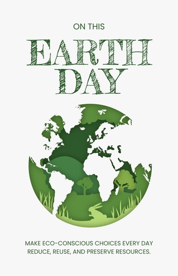 Free Sustainable Earth Day Poster Template to Edit Online