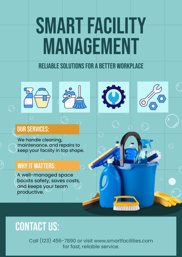 Free Facility Management Poster Infographic Template to Edit Online