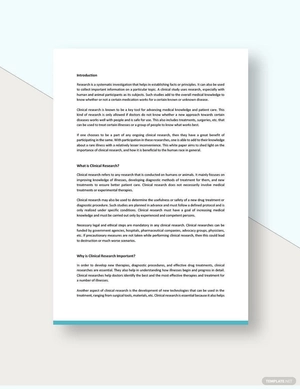 Clinical Research White Paper Template