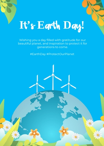 Free Creative Global Earth Day Wishes Template to Edit Online