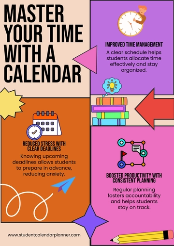 Free Aesthetic Education Infographic Calendar Template to Edit Online