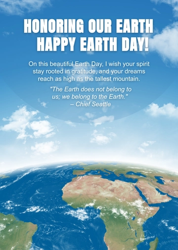 Free Earth Day Inspirational Wishes Template to Edit Online