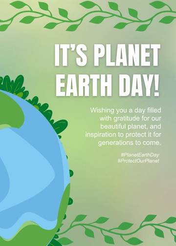 Free Planet Earth Day Wishes Template to Edit Online