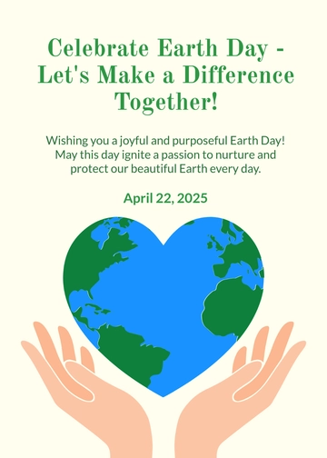 Free Earth Day Celebration Wishes Template to Edit Online