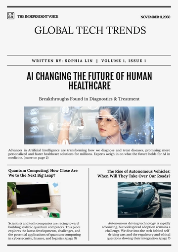 Free Editable Corporate Newspaper Template to Edit Online