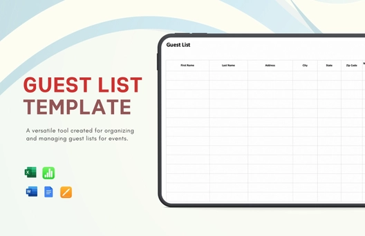 Guest List Template