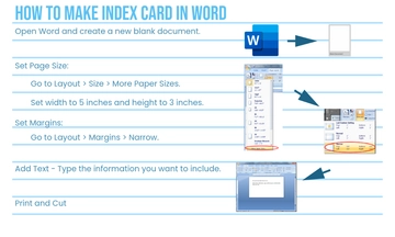 Free How to Make Index Card in Word Template to Edit Online