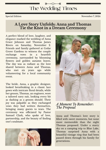 Free Customizable Be My Bridesmaid Newspaper Template to Edit Online