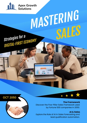 Free Blue Sales Booklet Template to Edit Online