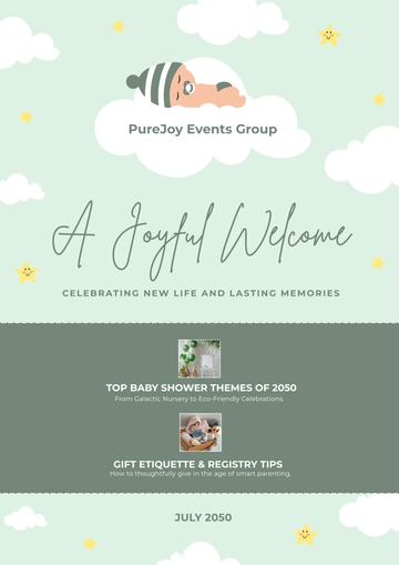 Free Blank Baby Shower Booklet Template to Edit Online