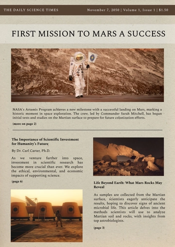 Free Interactive Newspaper Template to Edit Online