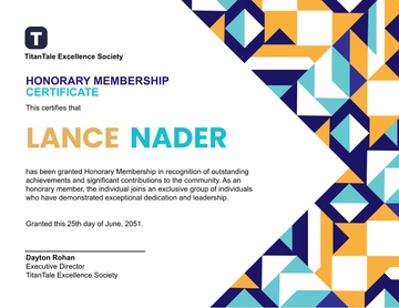 Free Honorary Certificate of Recognition Template to Edit Online