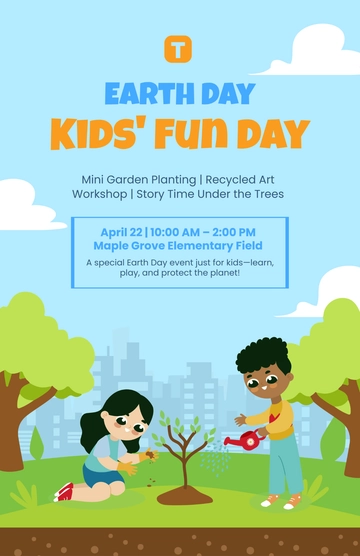 Free Earth Day Activities for Kids Template to Edit Online