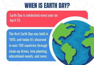 Free When is Earth Day? Template to Edit Online