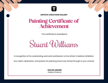 Free Simple Painting Certificate for Artist Template to Edit Online