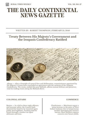 Free 18th Century Newspaper Template to Edit Online