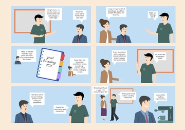 Free Business Branding Comic Strip Template to Edit Online