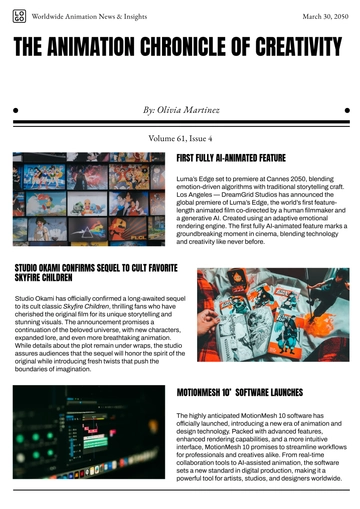 Free Animated Newspaper Template to Edit Online
