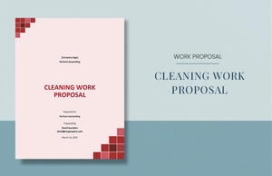 Cleaning Work Proposal Template