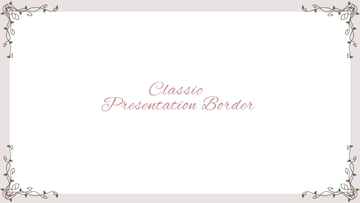 Free Classic Presentation Border to Edit Online