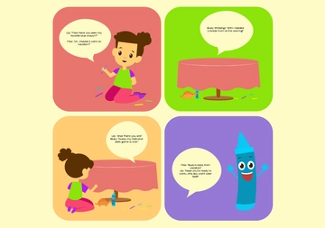 Free Colorful Comic Strip Template for Kids to Edit Online