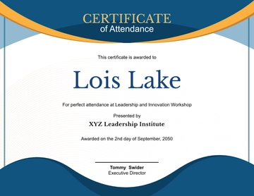 Free Attendance Participation Certificate Template to Edit Online