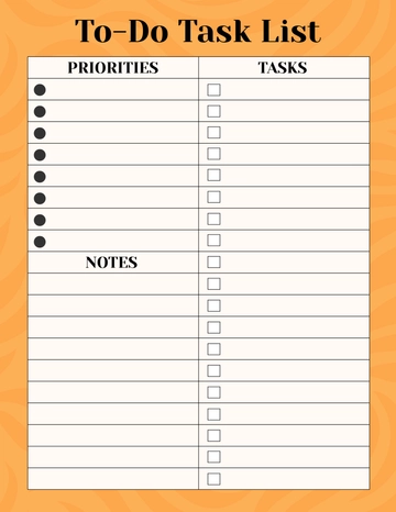 Free Black To-Do Task List Template to Edit Online