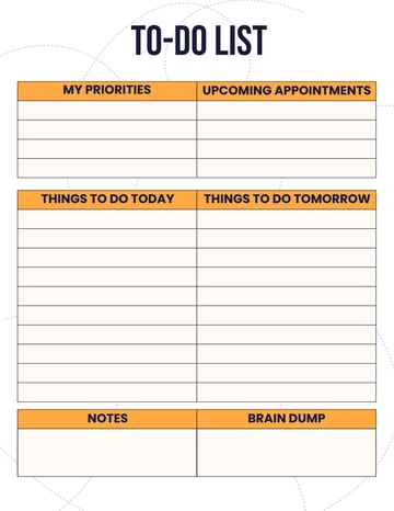 Free Simple ADHD To-Do List Template to Edit Online